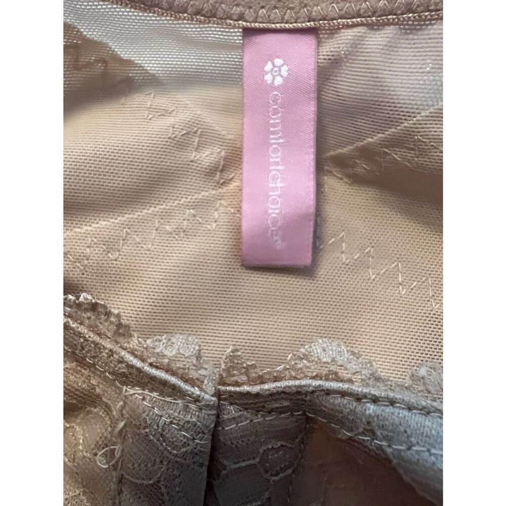 Lace-Overlay Full Coverage Comfort Bra in Beige - Picture 2 of 4